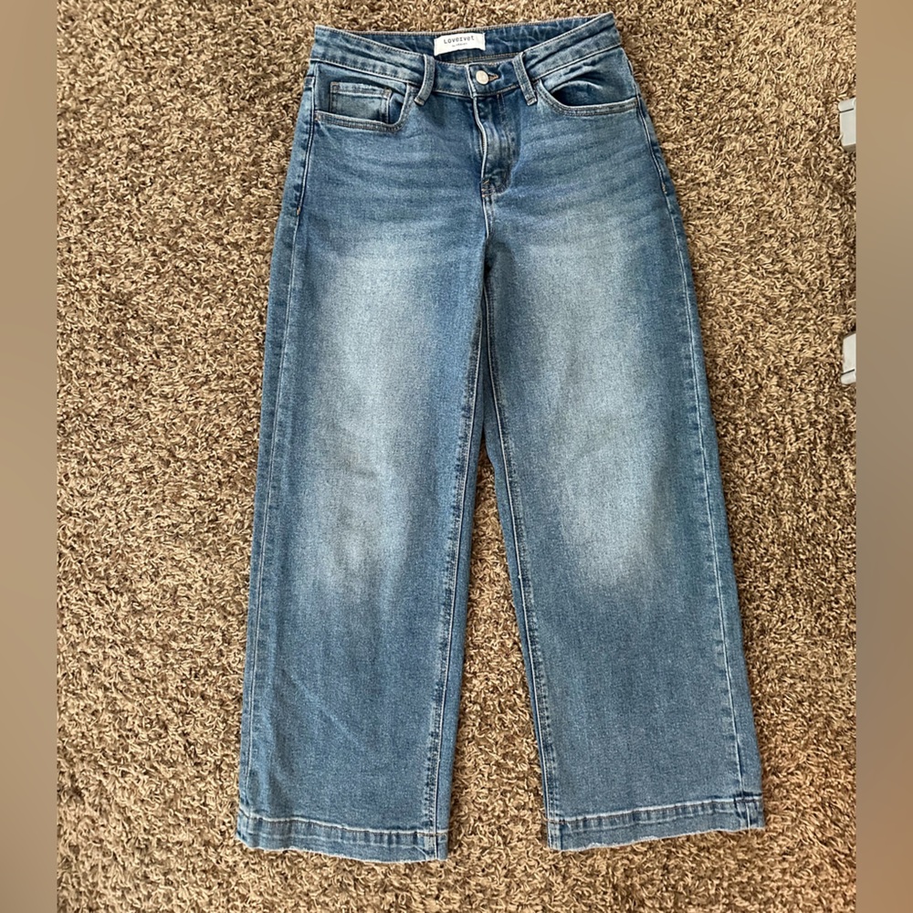 VERVET BY FLYING MONKEY Blue Wide-Leg Jeans